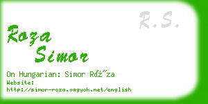 roza simor business card